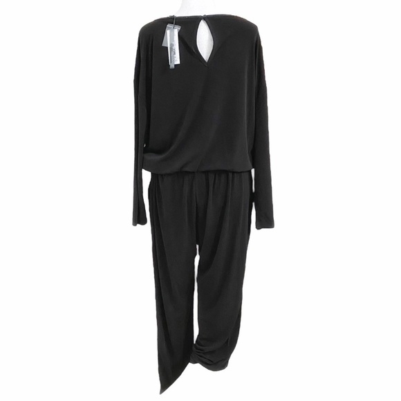 NWT MICHAEL STARS BLACK JERSEY JUMPSUIT - L - Picture 4 of 11